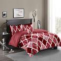 Red Plaid Printed Bedding Set Nordic Luxury Duvet Cover With Zipper Closure Quilt Cover Queen King Quilt Cover for Adult Room Single Double 3 Piece The Comfy Bedding Sets,Super King