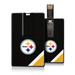 Pittsburgh Steelers Diagonal Stripe Credit Card USB Drive