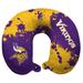 Minnesota Vikings Splatter Polyester Snap Closure Travel Pillow - Purple