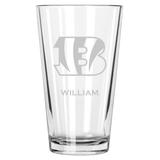 Cincinnati Bengals 16oz. Personalized Etched Pint Glass