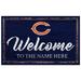 Chicago Bears 11" x 19" Personalized Team Color Welcome Sign