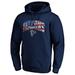 Men's Fanatics Branded Navy Atlanta Falcons Banner Wave Fitted Pullover Hoodie