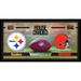 Pittsburgh Steelers vs. Cleveland Browns Framed 10" x 20" House Divided Football Collage
