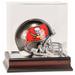 Tampa Bay Buccaneers 2020 NFC Champions Mahogany Logo Mini Helmet Display Case