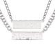 Dolce Valentina Personalised 925 Sterling Silver Name Necklace Men's Heavy Curb Chain Custom 20'' (Chain Width 6 mm)