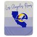 Los Angeles Rams 60'' x 70'' Ultra Fleece State Stripe Blanket