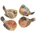 Juniper + Ivory Set of 4 9 In. x 6 In. Multi Colored Bird Rustic Sculpture Polystone - Juniper + Ivory 98259