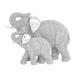 Juniper + Ivory 7 In. x 9 In. Glam Sculpture Silver Polystone Elephant - Juniper + Ivory 98656