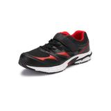 Wide Width Men's KingSize No-Tie Sneakers by KingSize in Jet Black Blaze Red (Size 10 W)