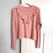 Free People Tops | Free People | Ruffle Cropped Sweatshirt | Color: Pink | Size: S