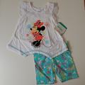 Disney Matching Sets | Baby Disney Minnie Mouse Summer Floral Shirt & Shorts Set Nwt | Color: Blue/White | Size: 12mb