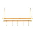 Juniper + Ivory Grayson Lane 14 In. x 23 In. Contemporary Wall Hook Gold Wood - Juniper + Ivory 63646