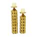 Juniper + Ivory Set of 2 19 In., 15 In. Contemporary Candle Holder Gold Aluminum - Juniper + Ivory 80867