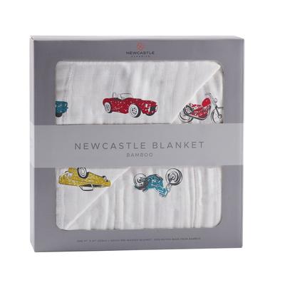 Vintage Muscle Cars and Motorcycles Bamboo Muslin Newcastle Blanket - Newcastle Classics 3010