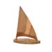 Juniper + Ivory 13 In. x 18 In. Brown Coastal Sail Boat Sculpture Aluminum - Juniper + Ivory 37988