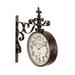 Juniper + Ivory 16 In. x 15 In. Vintage Wall Clock Black Metal - Juniper + Ivory 52593