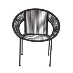 Juniper + Ivory Grayson Lane 30 In. x 29 In. x 23 In. Contemporary Outdoor Chair Black Metal - Juniper + Ivory 44523