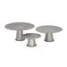 Juniper + Ivory Set of 3 9 In., 13 In., 15 In. Grey Farmhouse Cake Stand Metal - Juniper + Ivory 49192