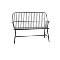 Juniper + Ivory 38 In. x 48 In. x 19 In. Traditional Outdoor Bench Black Metal - Juniper + Ivory 86945