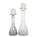 Juniper + Ivory Set of 2 11 In., 14 In. Contemporary Candle Holder Clear Glass - Juniper + Ivory 24677