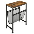 Costway Narrow End Table with Magazine Holder Sling for Small Space