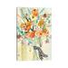 East Urban Home Bursting Wildflower Bouquet by Krinlox - Wrapped Canvas Gallery-Wrapped Canvas Giclée Canvas in Green/Orange/White | Wayfair