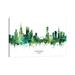 East Urban Home Chicago Illinois Skyline by Michael Tompsett - Wrapped Canvas Graphic Art Print Canvas in Green | 18 H x 26 W x 1.5 D in | Wayfair