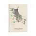 East Urban Home Corpus Christi, Texas Map by Ayse Deniz Akerman - Wrapped Canvas Graphic Art Print Canvas | 12 H x 8 W x 0.75 D in | Wayfair