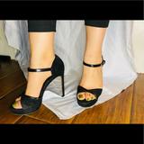 Zara Shoes | Black Zara Heels. Size 7.5 | Color: Black | Size: 7.5