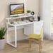 Latitude Run® Martensdale Desk w/ Hutch Wood/Metal in White | 35.43 H x 47.24 W x 23.62 D in | Wayfair C9EA9BD3EF76489A821C5A1BE45C0B3F