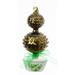 The Holiday Aisle® Green Bow Double Topiary Ornament Glass in Green/White | 5.25 H x 2 W x 2 D in | Wayfair 00372D23499E4E40B7094A855F83D8EA