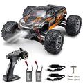 VATOS Brushless Remote Control Car 4WD RC Cars 52km/h High Speed 1:16 Scale Racing Monster Truck All Terrain 2.4Ghz Off Road Crawler Buggy with 2 Rechargeable Batteries for Adults&Kids Q901 Upgraded