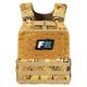 Force Fitness - Weighted Vest - Ultra-durable and Adjustable Straps - Includes Steel Weight Plates, Improves Workouts from Home or Gym (15kg, Tan Camo)