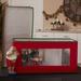 The Holiday Aisle® Irbin Figurine Holiday Ornament Storage, Polyester in Red | 11 H x 6 W x 6 D in | Wayfair THLA7823 40676106