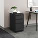 Brayden Studio® Akiyoshi 3-Drawer Mobile Vertical Filing Cabinet Metal/Steel in Gray/Black | 27.75 H x 15 W x 19.87 D in | Wayfair