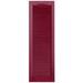 Alpha Shutters Cathedral Top Full-style Open Louver Shutters Pair Vinyl in Red/Pink/Indigo | 29 H x 12 W x 0.125 D in | Wayfair L212029330