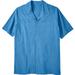 Plus Size Women's Gauze Camp Shirt by KingSize in Azure Blue (Size 3XL)