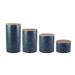 Bungalow Rose 4 Piece Kitchen Canister Set Ceramic in Blue | 8.23 H x 4.25 W x 4.25 D in | Wayfair FDC5AB0AFC764BC88D6B801101AB7BA4