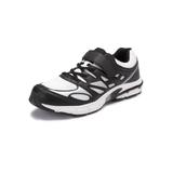 Wide Width Men's KingSize No-Tie Sneakers by KingSize in Jet Black White (Size 14 W)