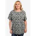 Plus Size Women's Disney Women's Minnie Mouse Hearts All-Over T-Shirt Gray by Disney in Gray (Size 2X (18-20))