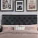 House of Hampton® Heng Panel Headboard Upholstered/Velvet, Wood in Black | 53.25 H x 41.25 W x 4 D in | Wayfair DBA9B2395D044C49B00D6FFD950854A2