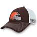 Men's Fanatics Branded Brown/White Cleveland Browns Fundamental Trucker Unstructured Adjustable Hat