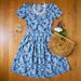 Lularoe Dresses | Llr Jaquard Roses Amelia Dress | Color: Blue | Size: Xs