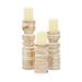 Juniper + Ivory Set of 3 14 In., 11 In., 8 In. Natural Candle Holder Brown Wood - Juniper + Ivory 39724