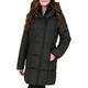 French Connection Women's Asymmetrical Puffer with Faux-Fur Bib Quilted Jacket, Loden, XS