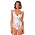 Rip Curl Tallows Full One Piece Swimsuit Medium White