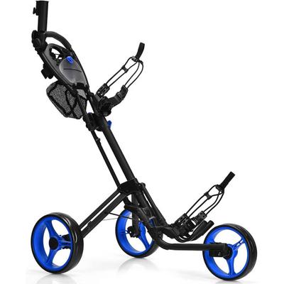 Costway Folding 3 Wheels Golf Push Cart with Brake...