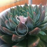 Disney Jewelry | Disney Teacup Pink Girls Beauty Silver Ring Size 6 | Color: Pink/Silver | Size: Os