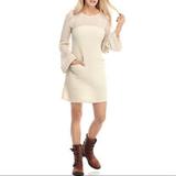 Free People Dresses | Free People White Rabbit Ivory Sweater Dress Xs | Color: Cream/White | Size: Xs