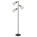 Lampadaire design industriel 3 ampoules H165 cm noir